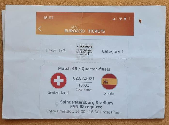 Швейцария - Испания 02.07.2021 Евро-2020