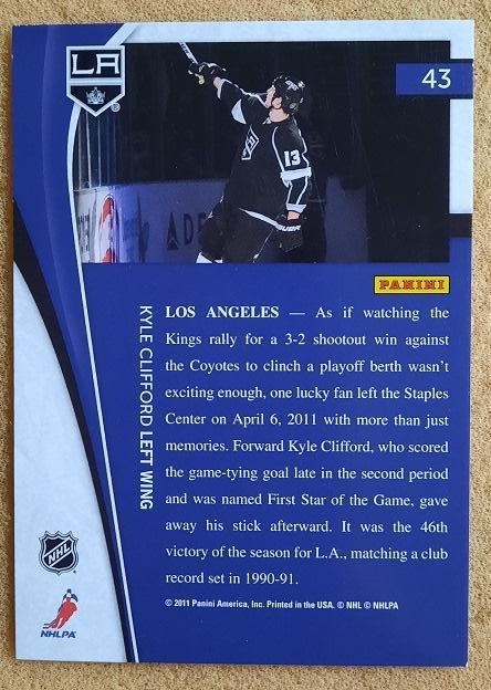 НХЛ Кайл Клиффорд Лос-Анжелес Кингз № 43 1