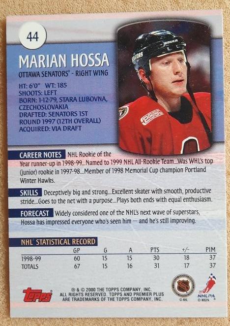 НХЛ Мариан Хосса Оттава Сенаторз № 44 1