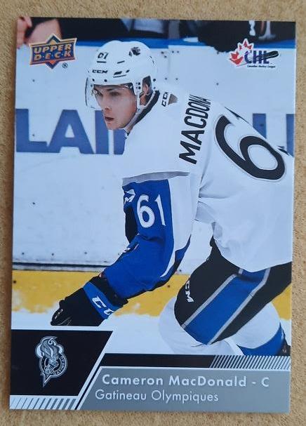 НХЛ Кэмерон Макдональд Гатино Олимпик № 166