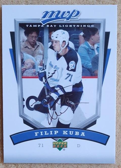 НХЛ Филип Куба Тампа Бэй Лайтнинг № 265 автограф
