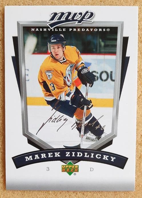 НХЛ Марек Жидлицки Нэшвилл Предаторз № 168 автограф