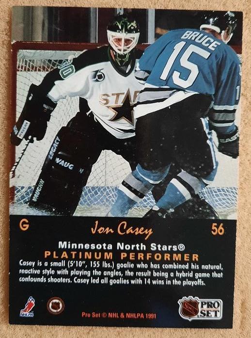 НХЛ Джонатан Кейси Миннесота Норт Старз № 56 1