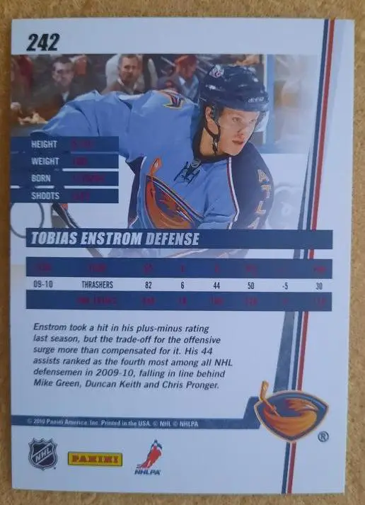 НХЛ Тобиас Энстрем Атланта Трэйшерз № 242 1