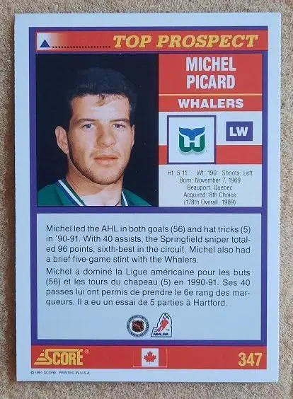 НХЛ Мишель Пикард Хартфорд Уэйлерс № 347 кан 1
