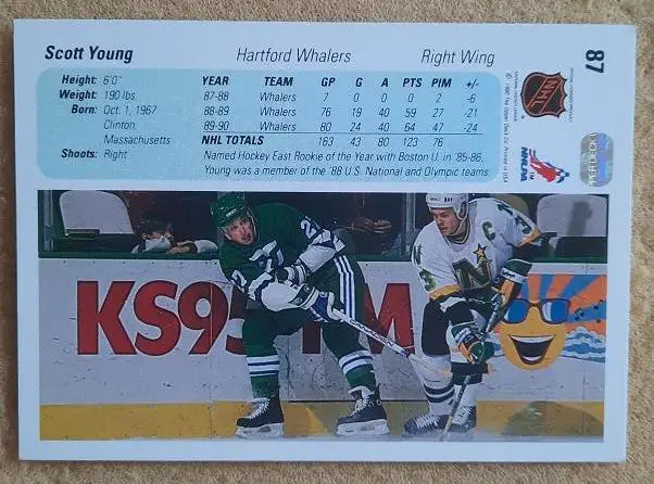 НХЛ Скотт Янг Хартфорд Уэйлерс № 87 1
