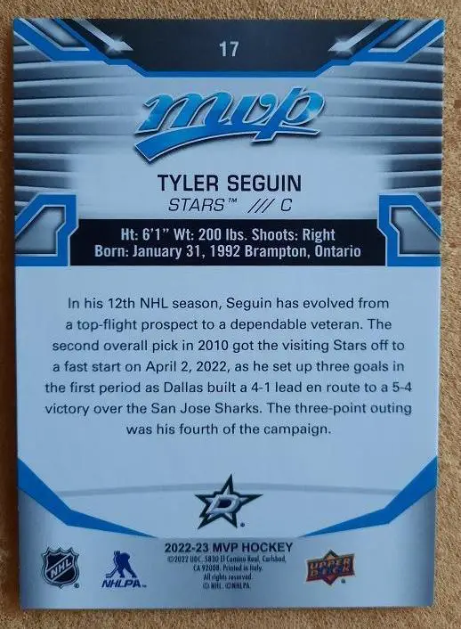 НХЛ Тайлер Сегин Даллас Старз № 17 1