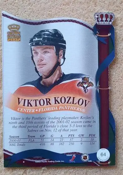 НХЛ Виктор Козлов Флорида Пантерз Тольятти Динамо Москва Уфа Ярославль № 64 1