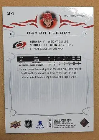 НХЛ Хэйдн Флёри Каролина Харрикейнз № 34 1