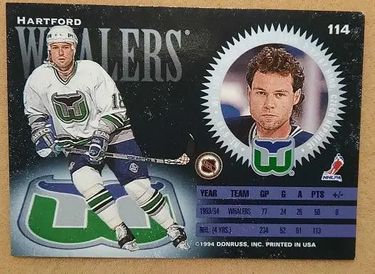 НХЛ Роберт Крон Хартфорд Уэйлерз № 114 1