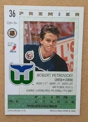 НХЛ Роберт Петровицки Хартфорд Уэйлерз Рига № 36 1