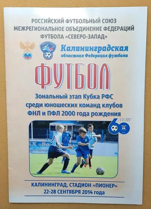 2014 зональный этап Кубка РФС среди юношей 22-28.09.2014 Псков Тосно Динамо СПб