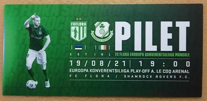 Флора Таллинн Эстония - Шемрок Роверс Дублин Ирландия 19.08.2021 Лига Конференци