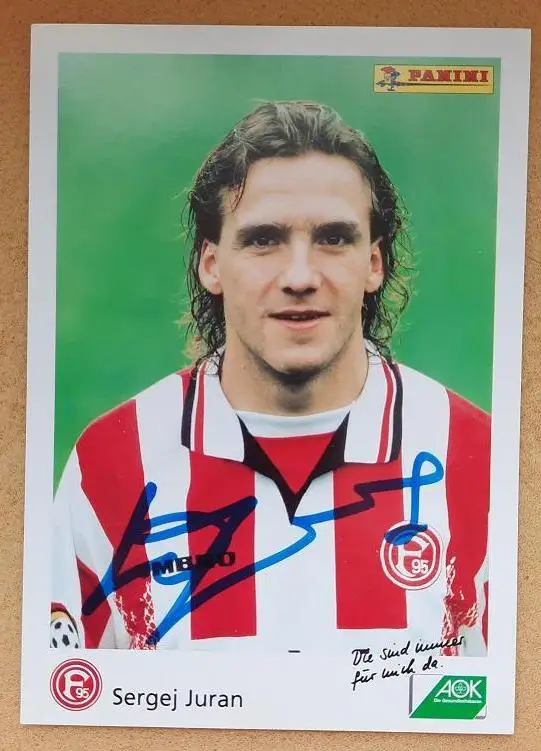 1996 автограф Сергей Юран Фортуна Дюссельдорф Германия Луганск Киев Спартак 8