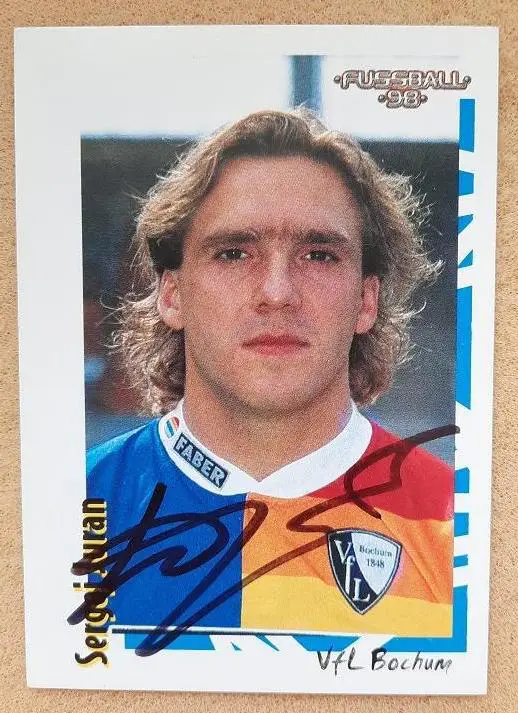 1997 автограф Сергей Юран Бохум Германия Луганск Киев Спартак № 135