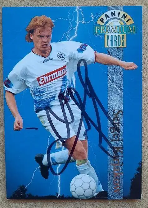 1995 автограф Сергей Кирьяков Карлсруэ Германия ФШМ Динамо Москва № 97