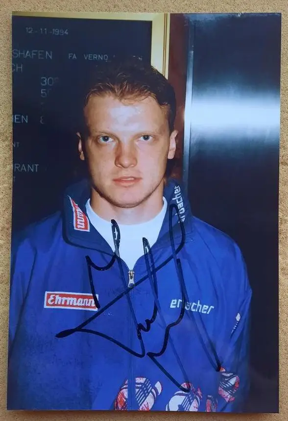 1997 автограф Сергей Кирьяков Карлсруэ Германия ФШМ Динамо Москва