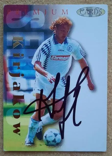 1993 автограф Сергей Кирьяков Карлсруэ Германия ФШМ Динамо Москва № 14