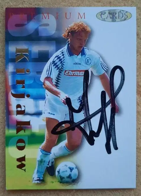 1993 автограф Сергей Кирьяков Карлсруэ Германия ФШМ Динамо Москва № 14