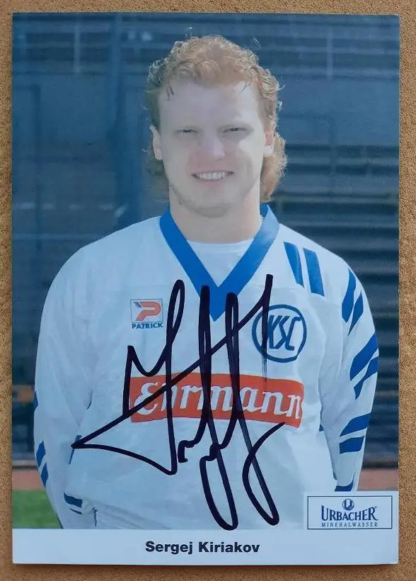 1994 автограф Сергей Кирьяков Карлсруэ Германия ФШМ Динамо Москва