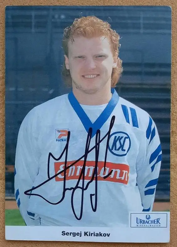1994 автограф Сергей Кирьяков Карлсруэ Германия ФШМ Динамо Москва 3