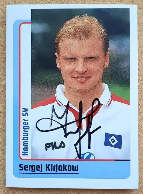 1998 автограф Сергей Кирьяков Гамбург Германия ФШМ Динамо Москва № 233