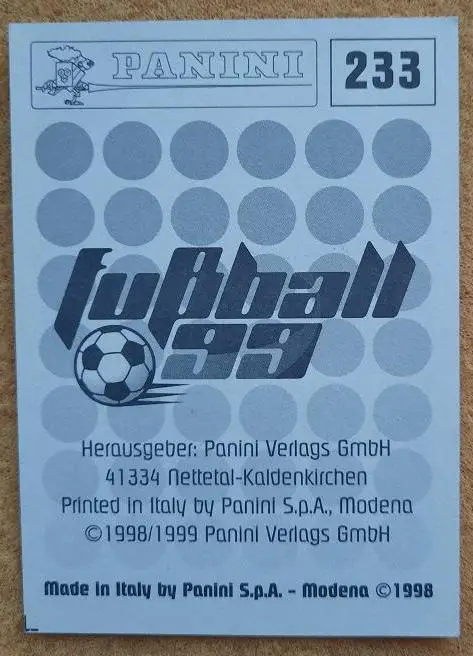 1998 автограф Сергей Кирьяков Гамбург Германия ФШМ Динамо Москва № 233 1