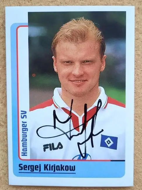 1998 автограф Сергей Кирьяков Гамбург Германия ФШМ Динамо Москва № 233