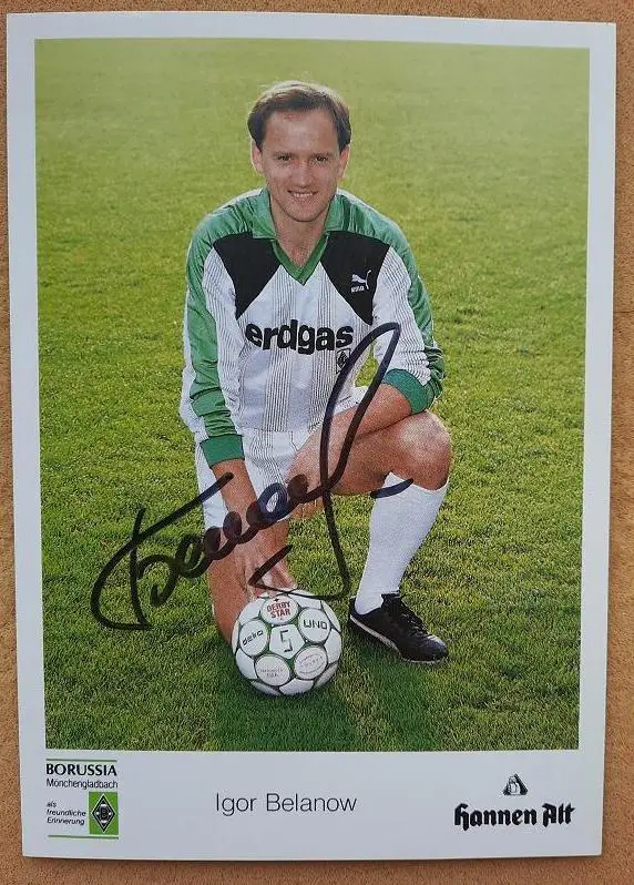 1989 автограф Игорь Беланов Боруссия Мёнхенгладбах Германия Одесса Киев