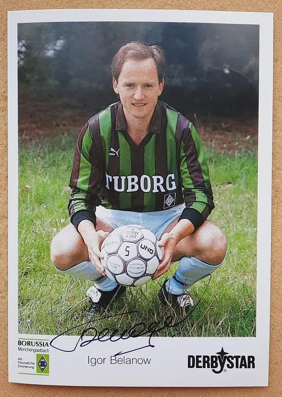 1990 автограф Игорь Беланов Боруссия Мёнхенгладбах Германия Одесса Киев