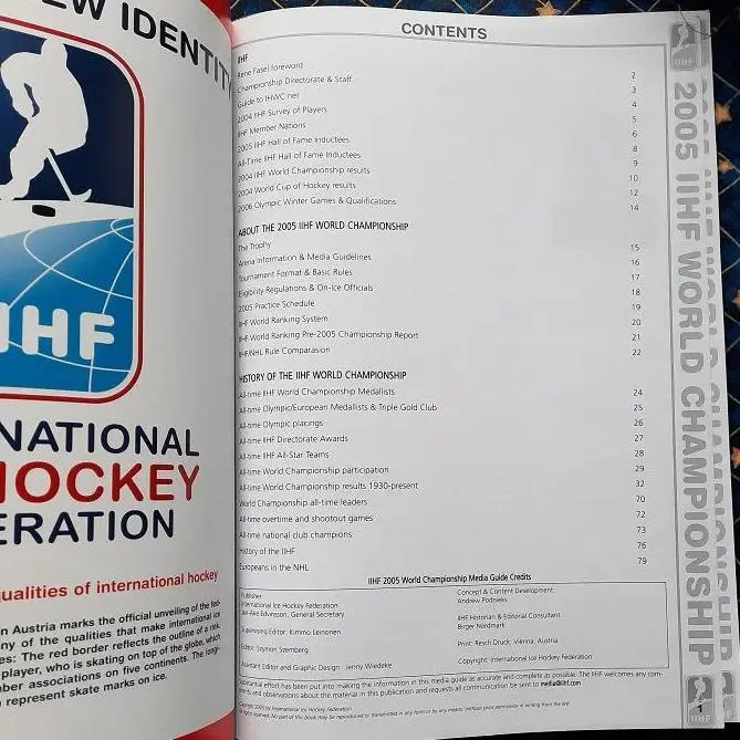 Чемпионат мира по хоккею 2005 года Австрия Медиа гид 1
