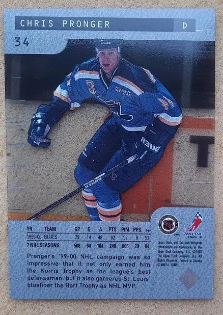 НХЛ Крис Пронгер Сент-Луис Блюз № 34 1
