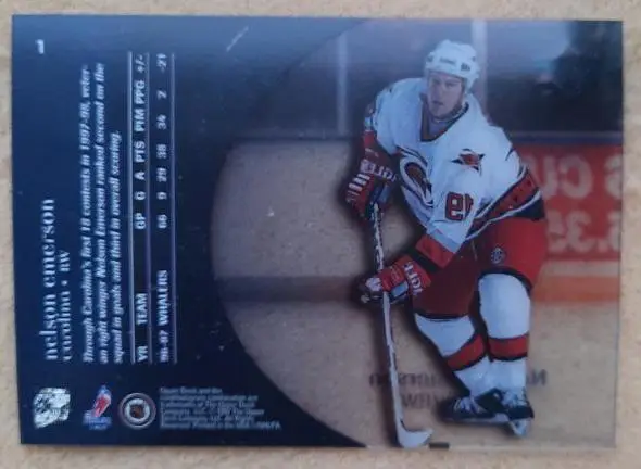 НХЛ Нельсон Эмерсон Каролина Харрикейнз № 1 перфом 1