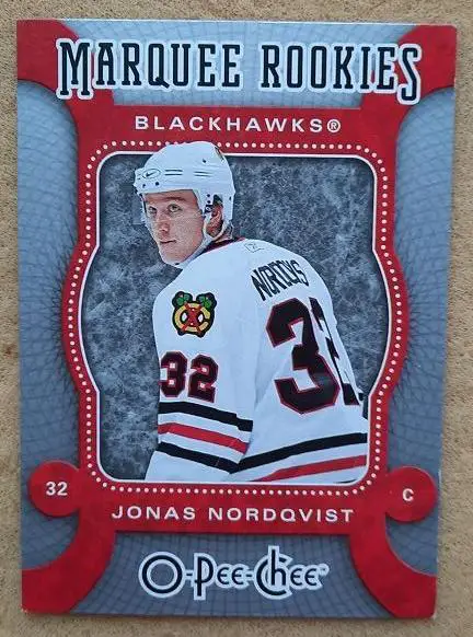 НХЛ Йонас Нордквист Чикаго Блэкхокс № 523