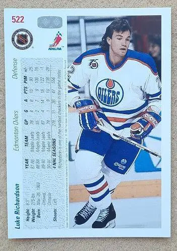 НХЛ Люк Ричардсон Эдмонтон Ойлерз № 522 1
