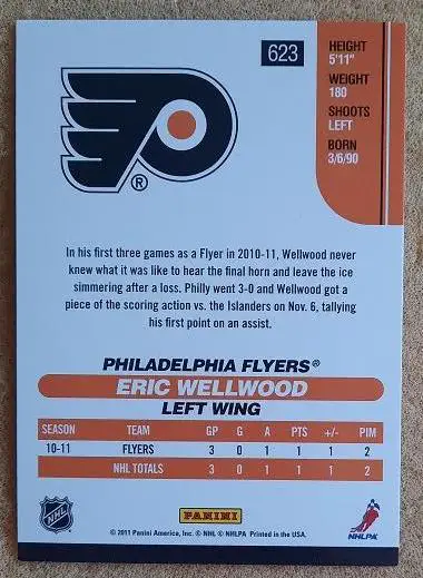 НХЛ Эрик Веллвуд Филадельфия Флайерз № 623 1