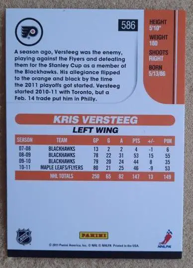 НХЛ Крис Верстиг Филадельфия Флайерз Авангард Омск № 586 1