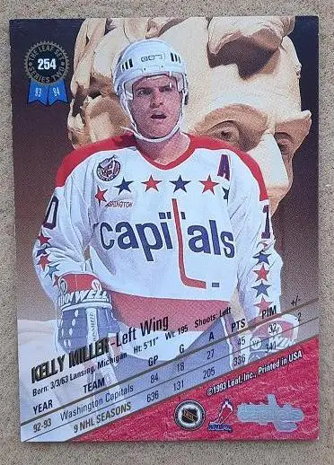 НХЛ Келли Миллер Вашингтон Кэпиталз № 254 1
