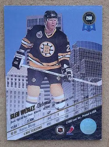 НХЛ Глен Уэсли Бостон Брюинз № 268 1