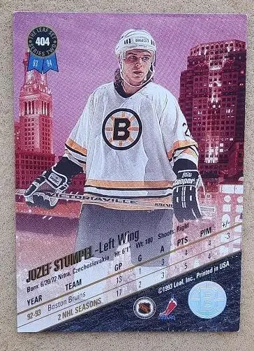 НХЛ Йозеф Штумпель Бостон Брюинз Минск Спартак Москва № 404 1