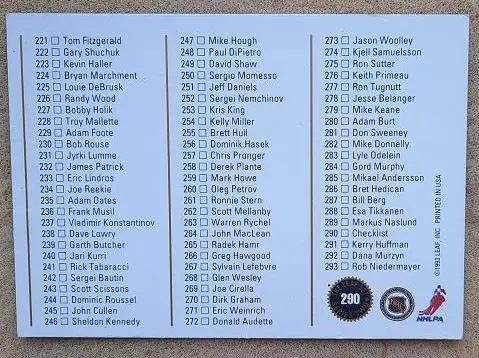 НХЛ Крис Челиос Чикаго Блэкхокс № 290 1