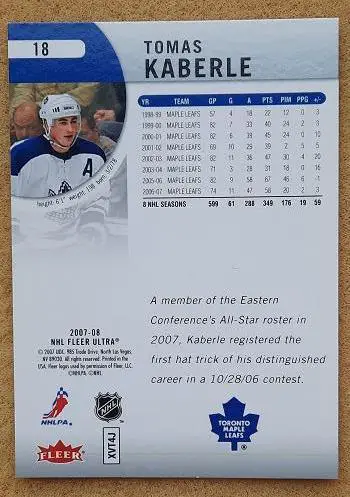 НХЛ Томаш Каберле Торонто Мэйпл Лифс № 18 а 1