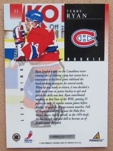НХЛ Терри Райан Монреаль Канадиенс № 11 1