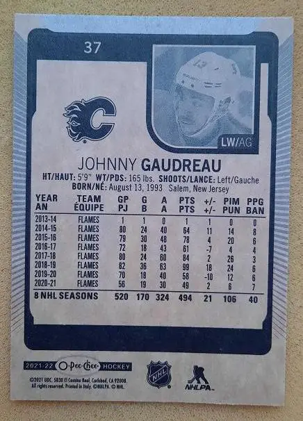 НХЛ Джонни Гудро Калгари Флэймз № 37 1