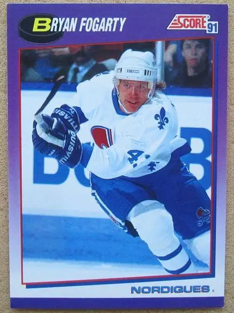 НХЛ Брайан Фогарти Квебек Нордикс № 54 ам