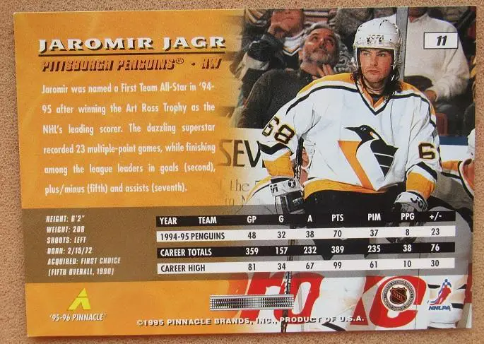 НХЛ Яромир Ягр Питтсбург Пингвинз Авангард Омск № 11 1