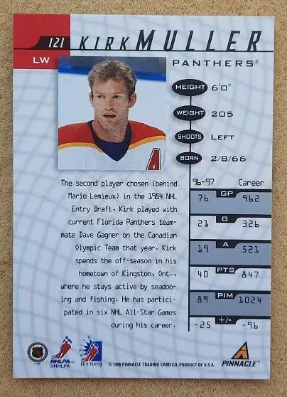 НХЛ Кирк Мюллер Флорида Пантерз № 121 1