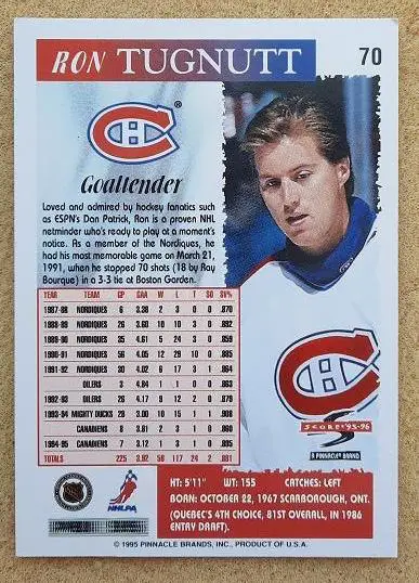 НХЛ Рон Тагнатт Монреаль Канадиенс № 70 1