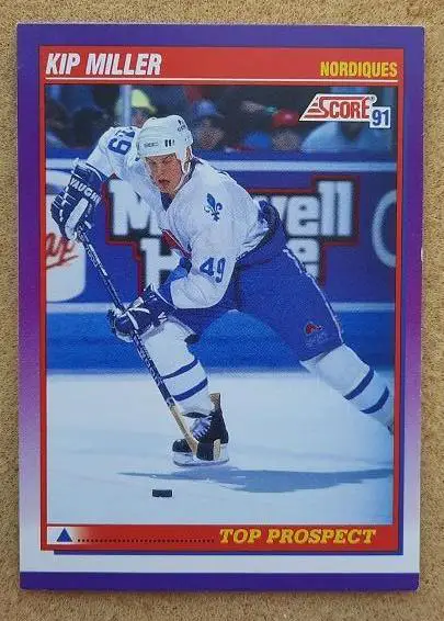 НХЛ Кип Миллер Квебек Нордикс № 384 am
