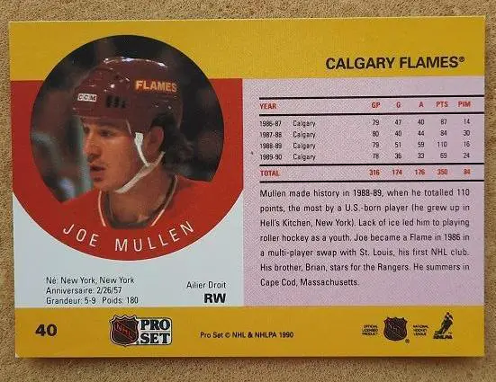 НХЛ Джо Маллен Калгари Флэймз № 40 1